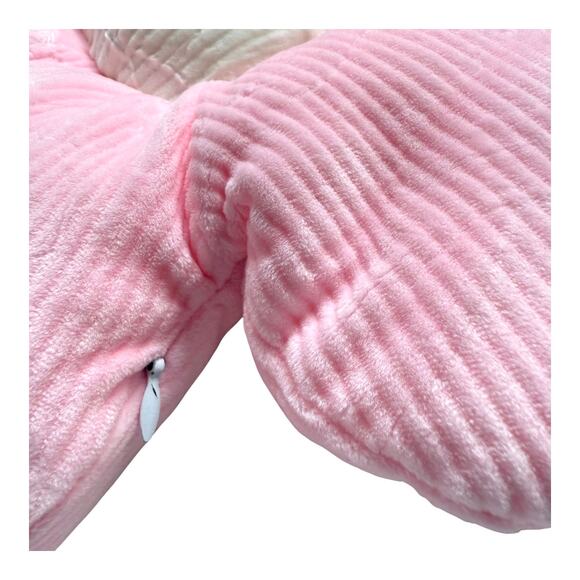 Lissidoll Flower Plush THROW PILLOW 13.75" Cushion Soft Pink Cream LG Girls Room - Picture 3 of 5